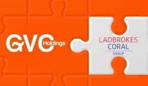 The logos for GVC and Ladbrokes Coral.