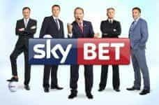 SkyBet pundits Phil Thompson, Matt Le Tissier, Jeff Stelling, Charlie Nicholas and Paul Merson.