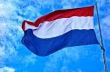 The Dutch flag flying high.
