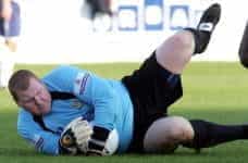 Wayne Shaw playing for Sutton United.