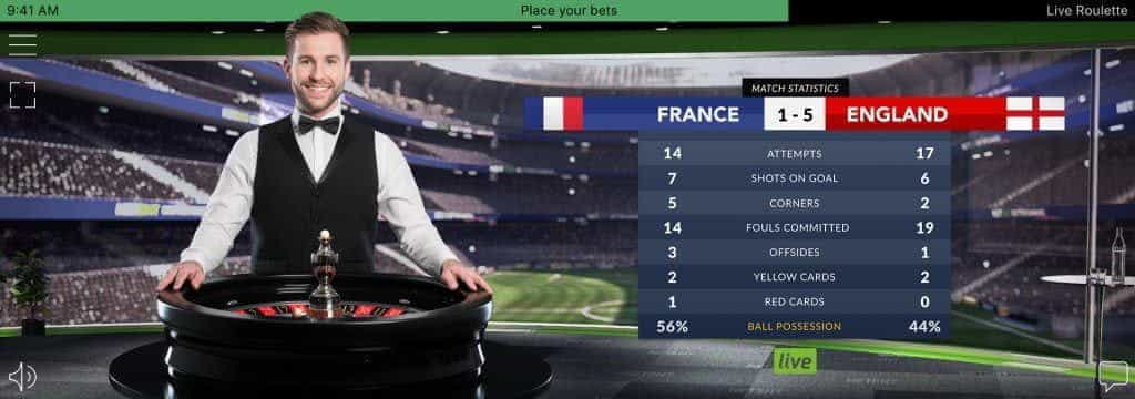 The Live Sports Roulette featured for the 2018 World Cup in Russia.