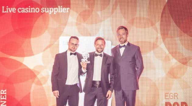 The team from Evolution Gaming were presented with an award for Live Casino Supplier of the Year at the EGR B2B Awards.