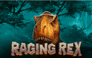 The Raging Rex logo with a T-rex head.