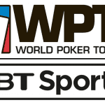 Logos of the World Poker Tour and BT Sport.