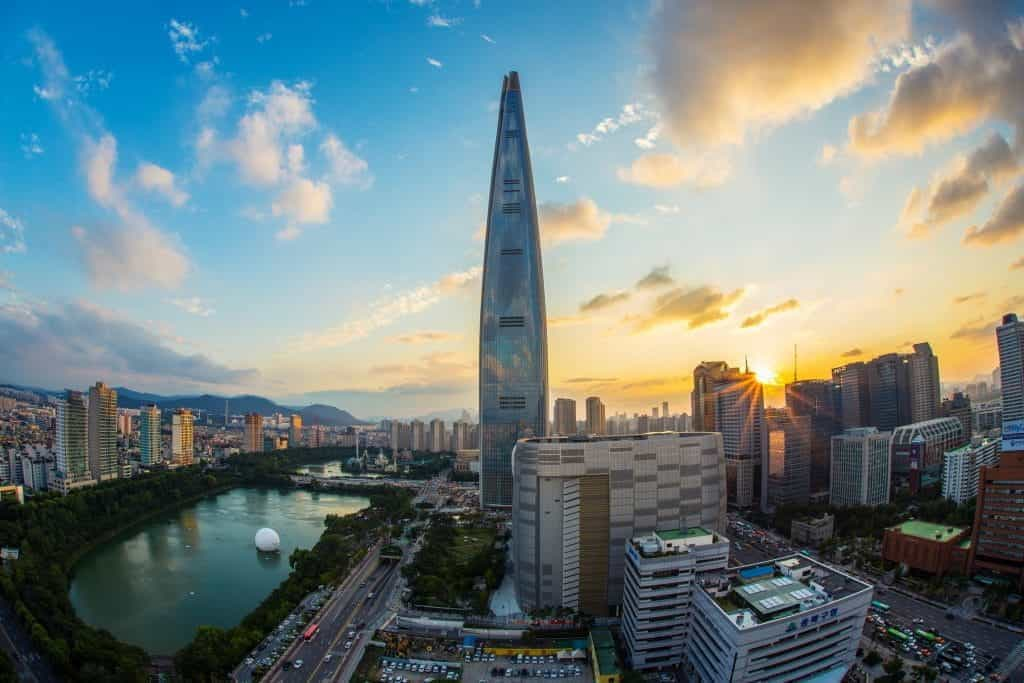 The Seoul skyline.