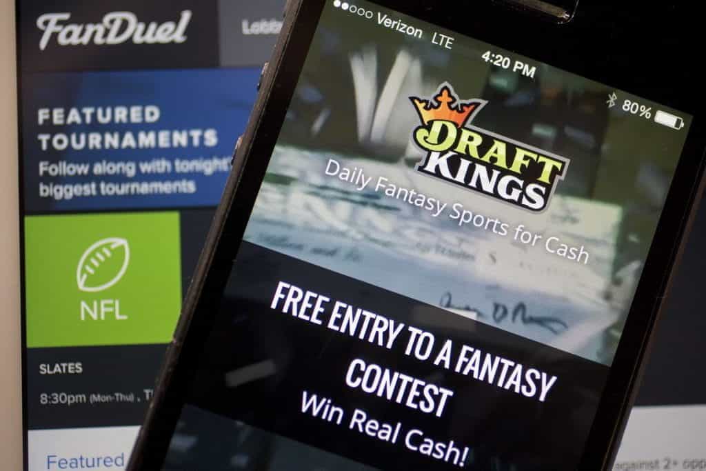 DraftKings and FanDuel mobile apps.