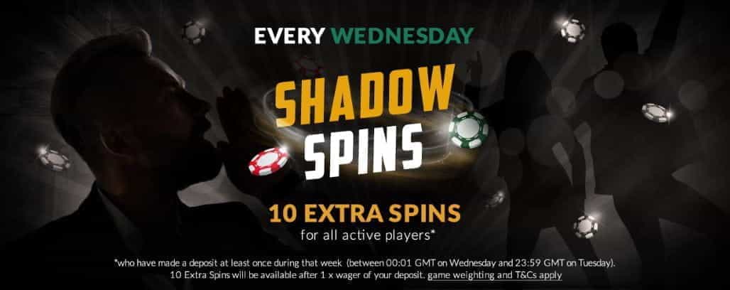 The Shadowbet Shadow Spins promotion.