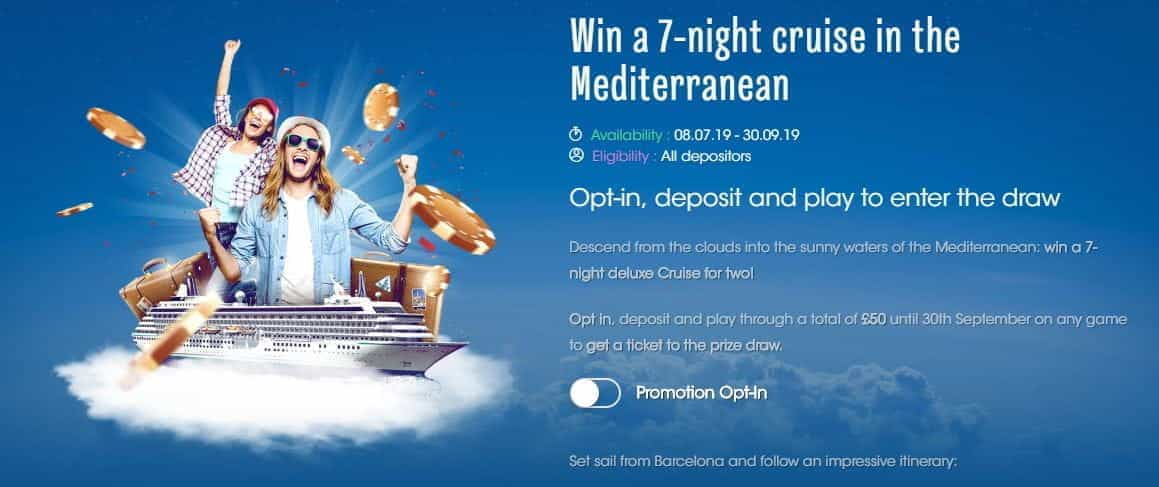 The 7 Night Mediterranean Cruise bonus at Sloty.