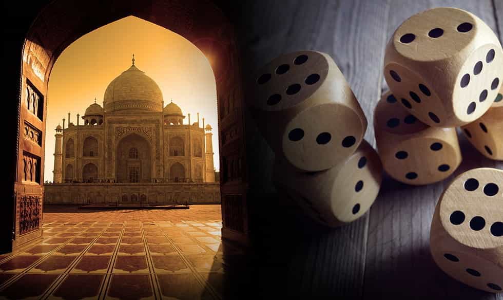 The Taj Mahal and dice.