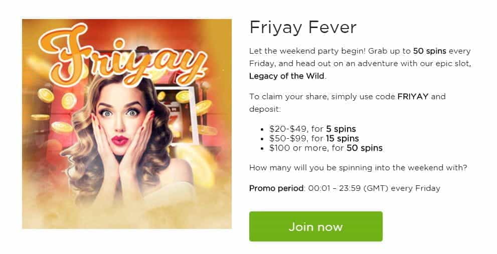 The Friyay Fever promotion from Casino.com.