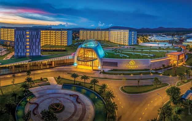 An overhead view of the Corona Casino on Phu Quoc Island.