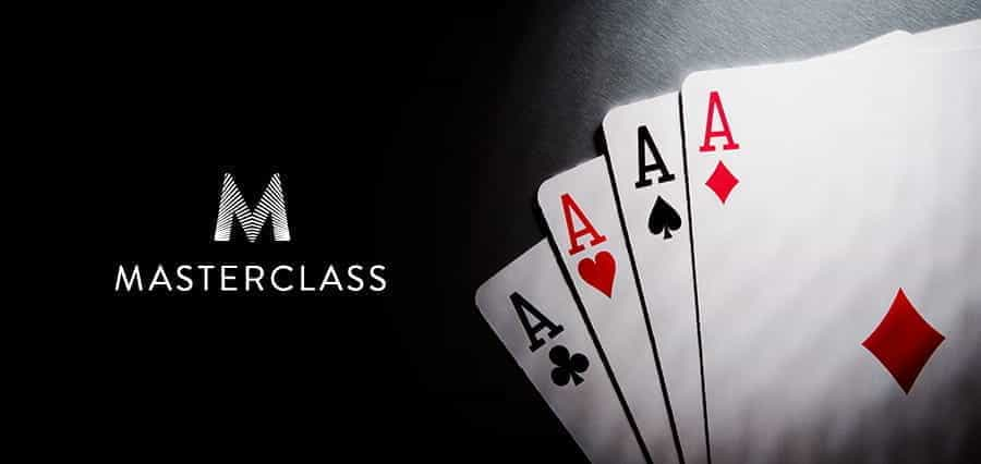 The Masterclass logo next to four Aces.