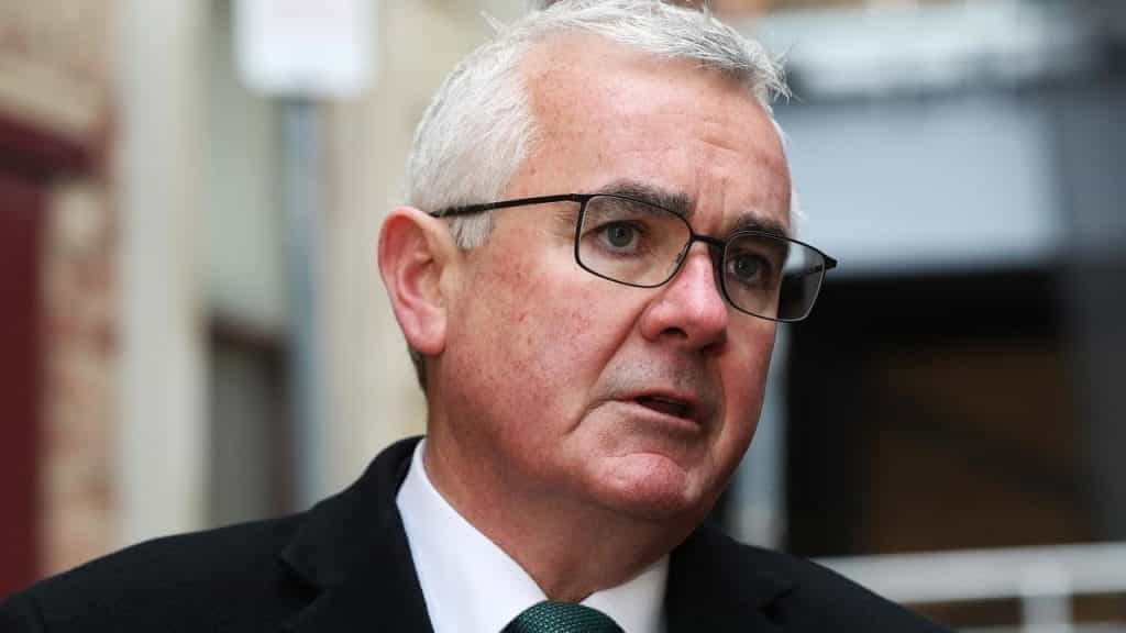 The head of Australian MP Andrew Wilkie.