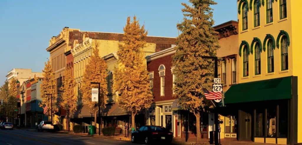 The downtown Main Street of Danville.