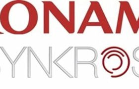 The logos of Konami and Synkros.