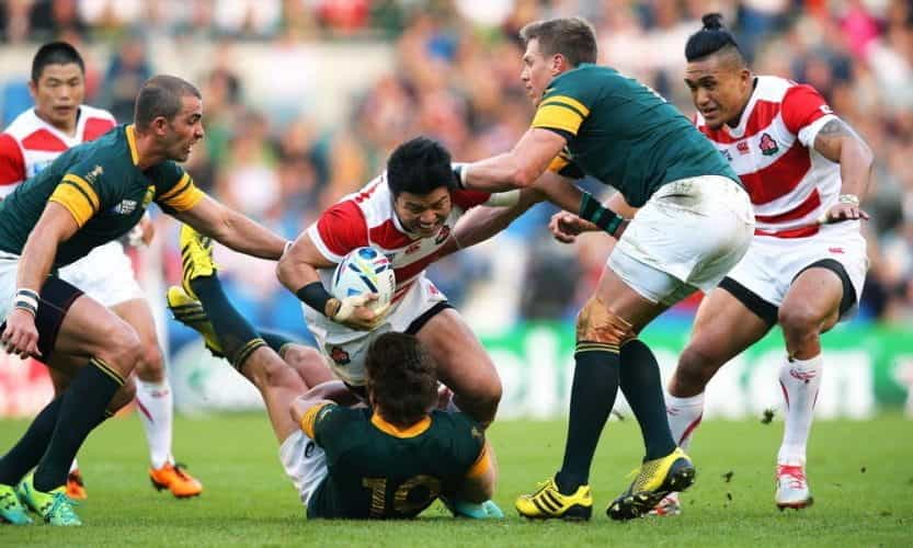 Japan vs South Africa rugby match in 2015.