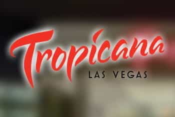 The logo for the Tropicana hotel in Las Vegas.