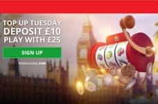 The Top Up Tuesday bonus deal from bCasino.