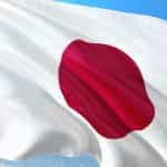 The flag of Japan.