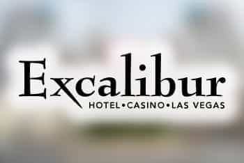 The logo for the Excalibur hotel in Las Vegas.