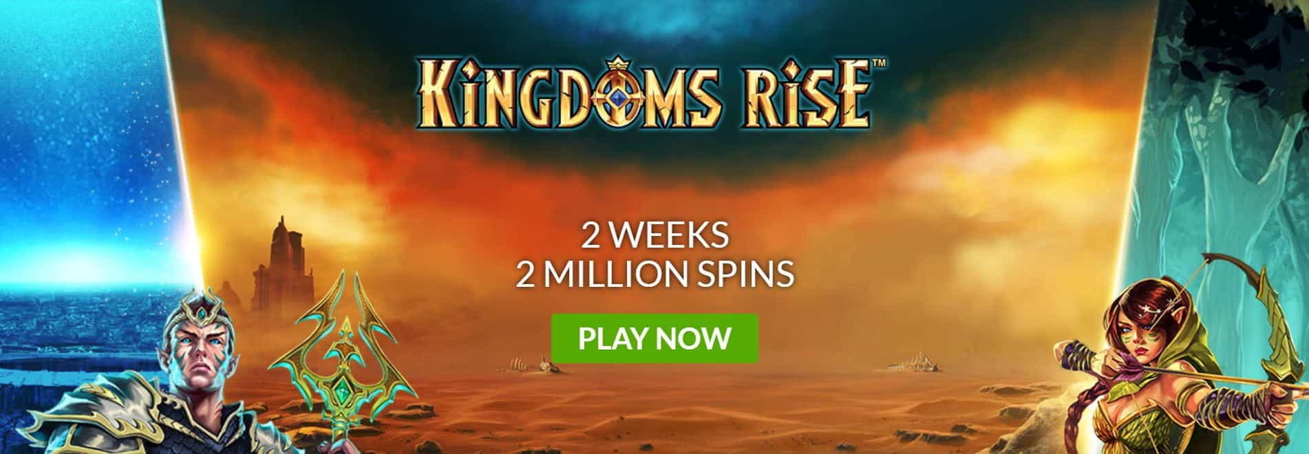 The Kingdoms Rise prize draw event from Mansion Casino.