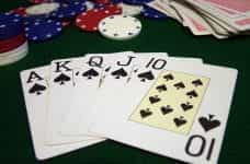 Poker hand consisting of a royal flush.