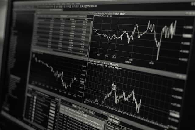 A Bloomberg terminal displaying stock market data.