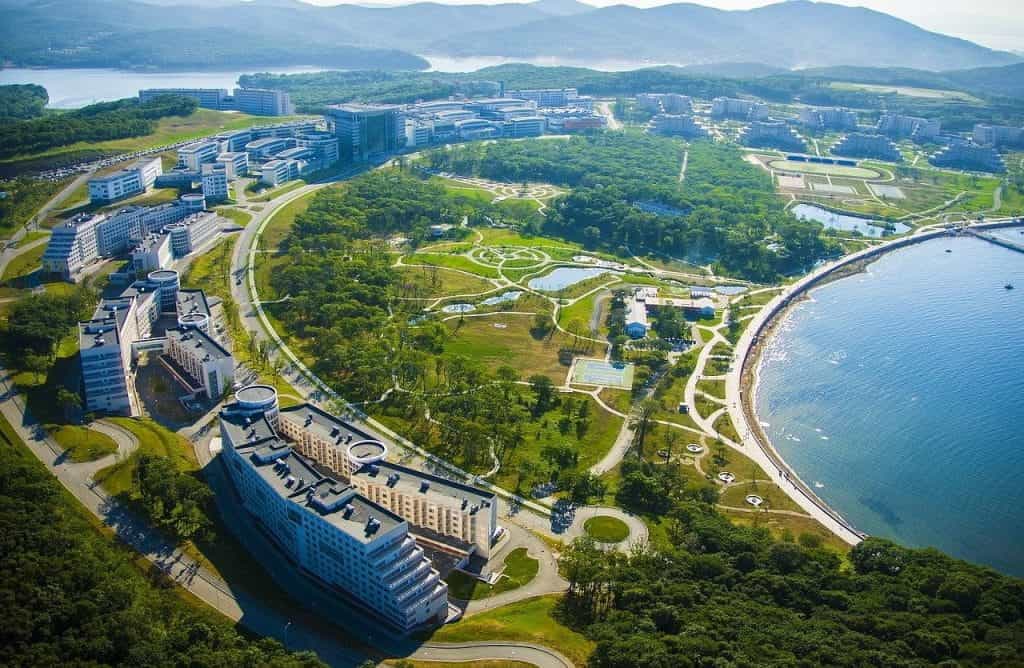 The Vladivostok coastline.