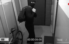 A thief caught on CCTV.