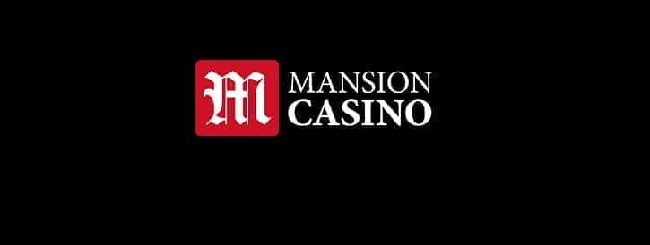 The Mansion Casino logo on a black background.