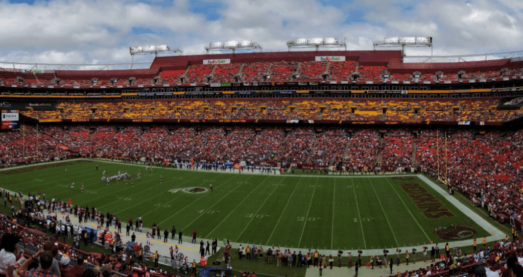 NFL field from above.