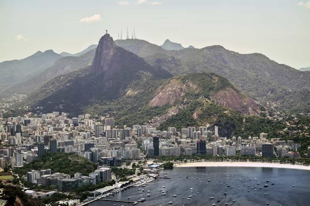 A view of the waterfront in Rio de Janeiro, Brazil.