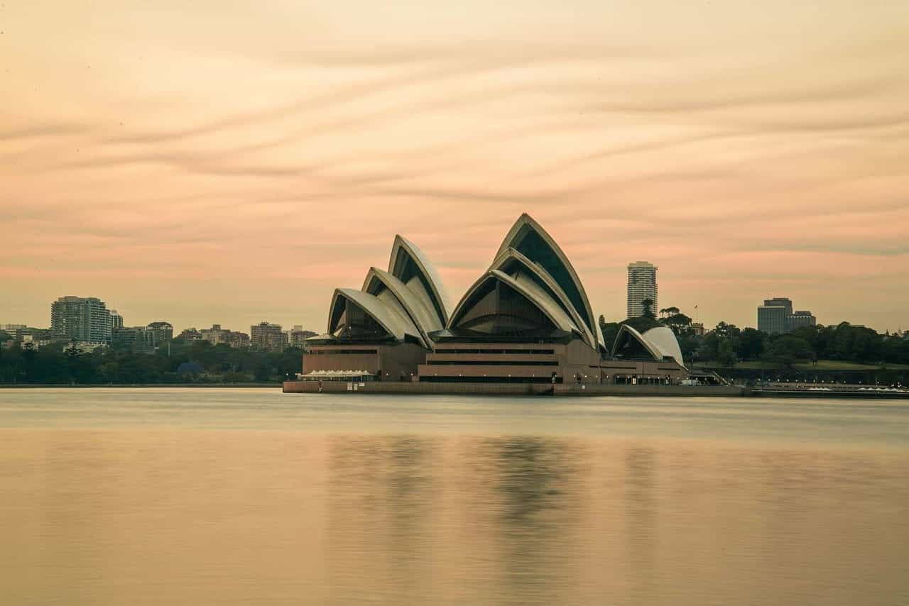 Burning skies over Sydney.
