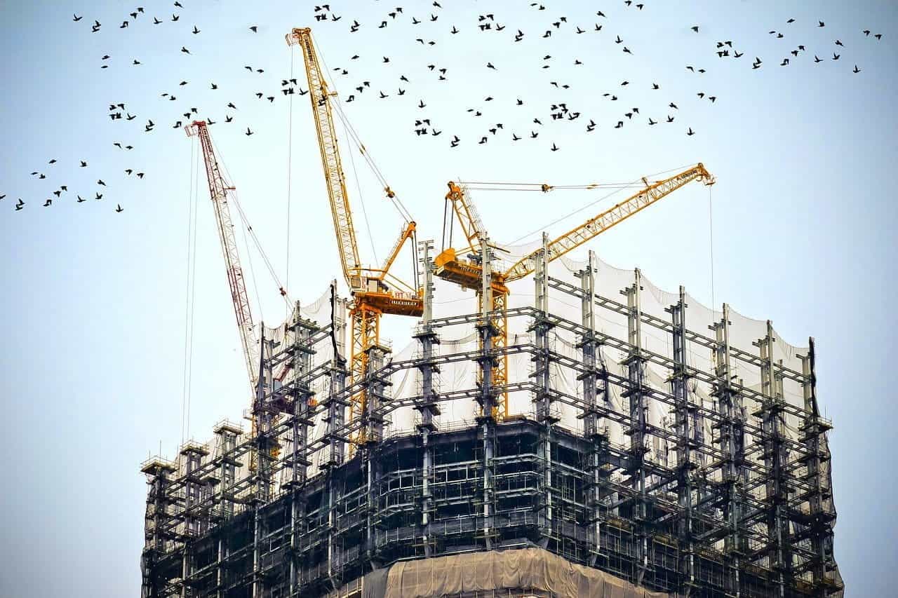 Construction site in Cambodia.
