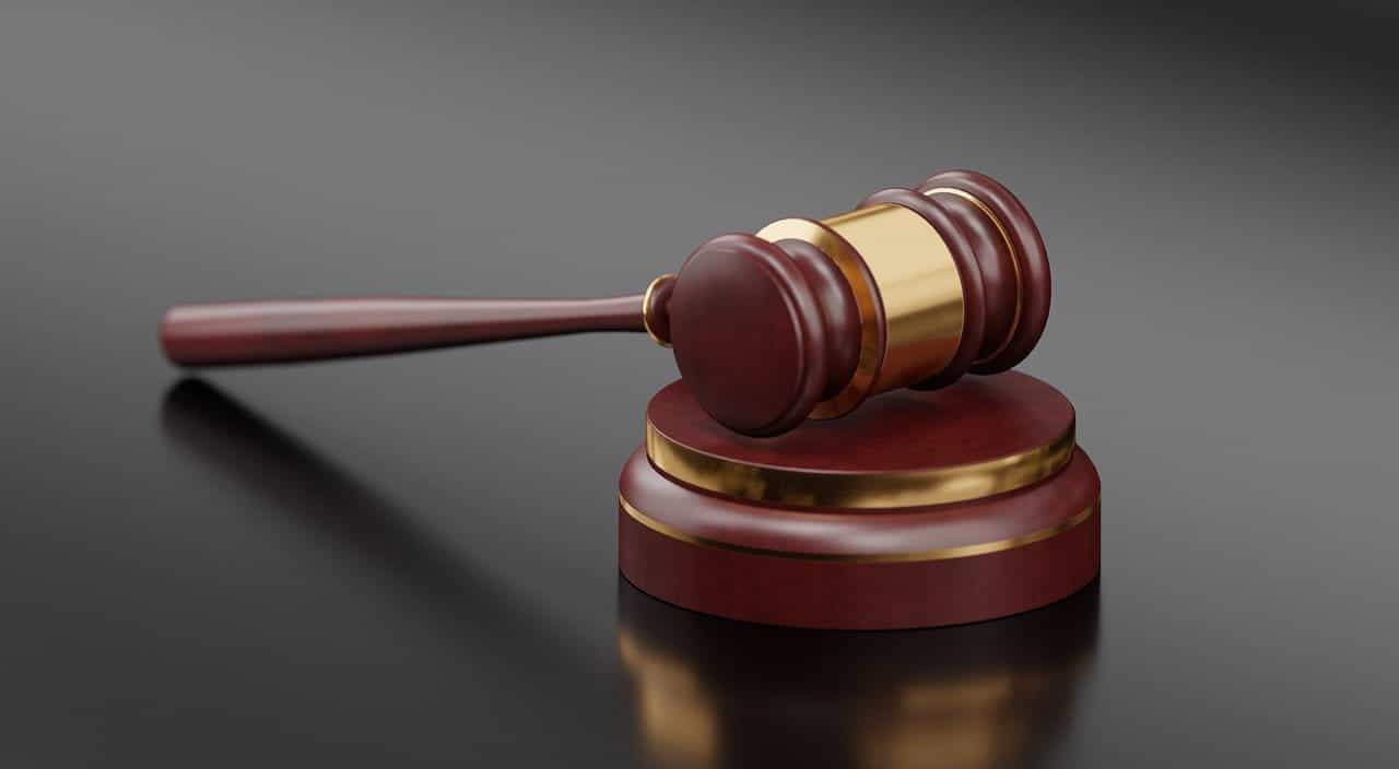 A gavel which would be used in a court of law.