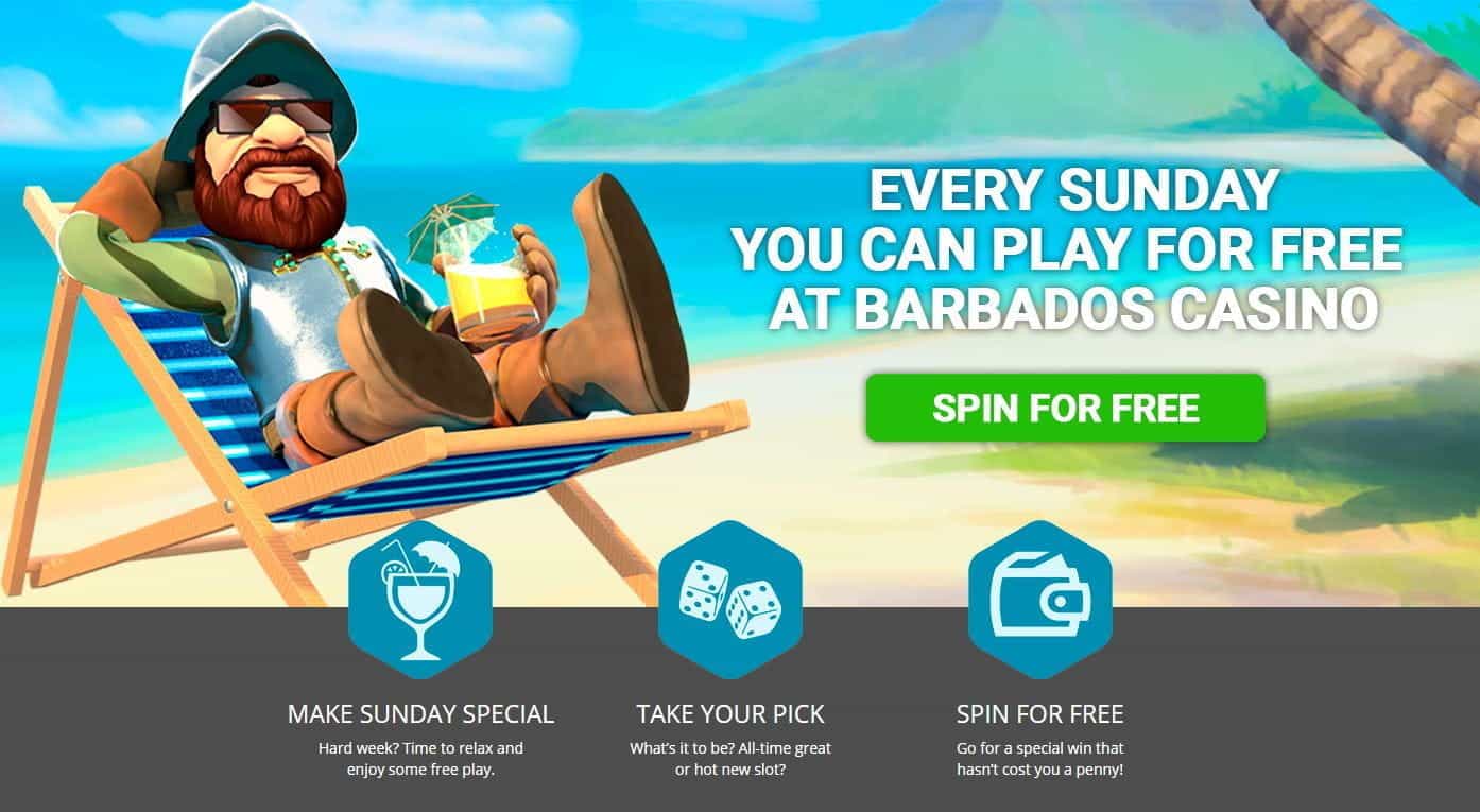 The Free Play on Sunday promotion from Barbados Casino.