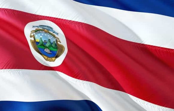 The flag of Costa Rica.