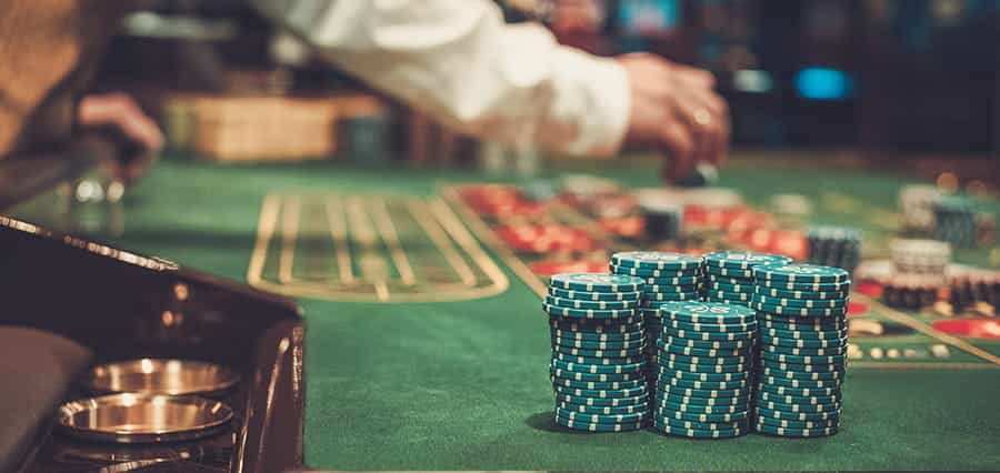 A casino table.