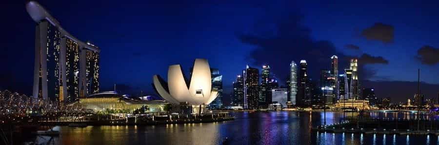 The Skyline of Singapore.