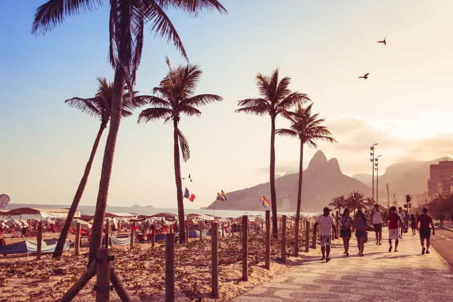 The boardwalk in Rio de Janeiro.