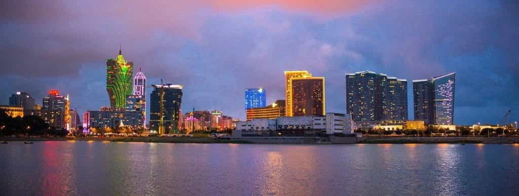 Macau bay skyline.