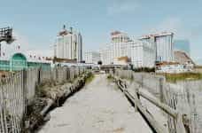 Casinos along Atlantic City boardwalk.