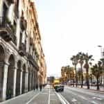 A promenade in Barcelona, Spain.