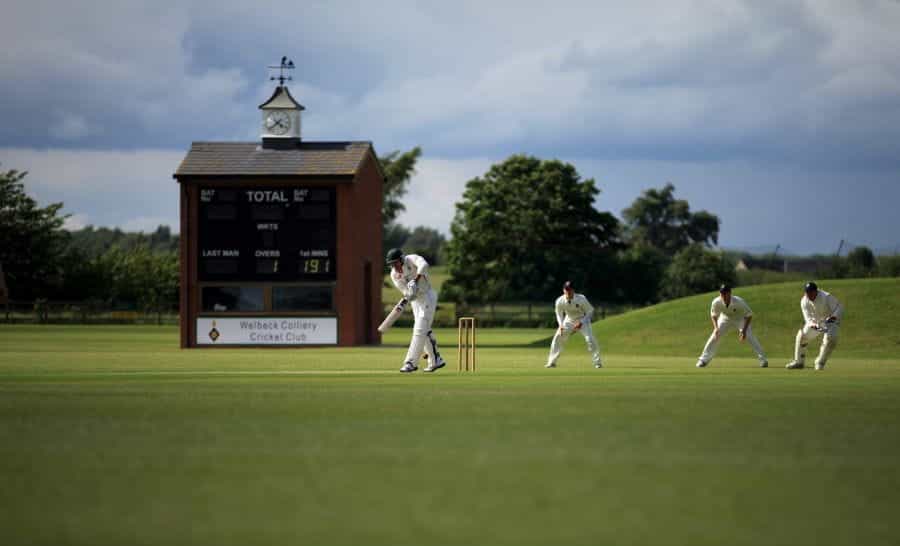 A county cricket match in England.