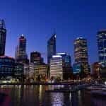 Perth skyline in the downtown district.