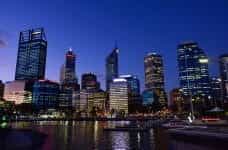 Perth skyline in the downtown district.