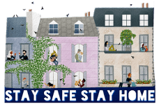 Houses with people in lockdown.
