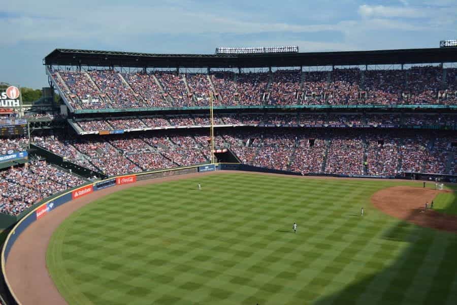 Baseball game at Turner Field in Atlanta.