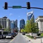Downtown street of Nashville Tennessee.