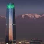 The Gran Torre skyscraper in Santiago, Chile.
